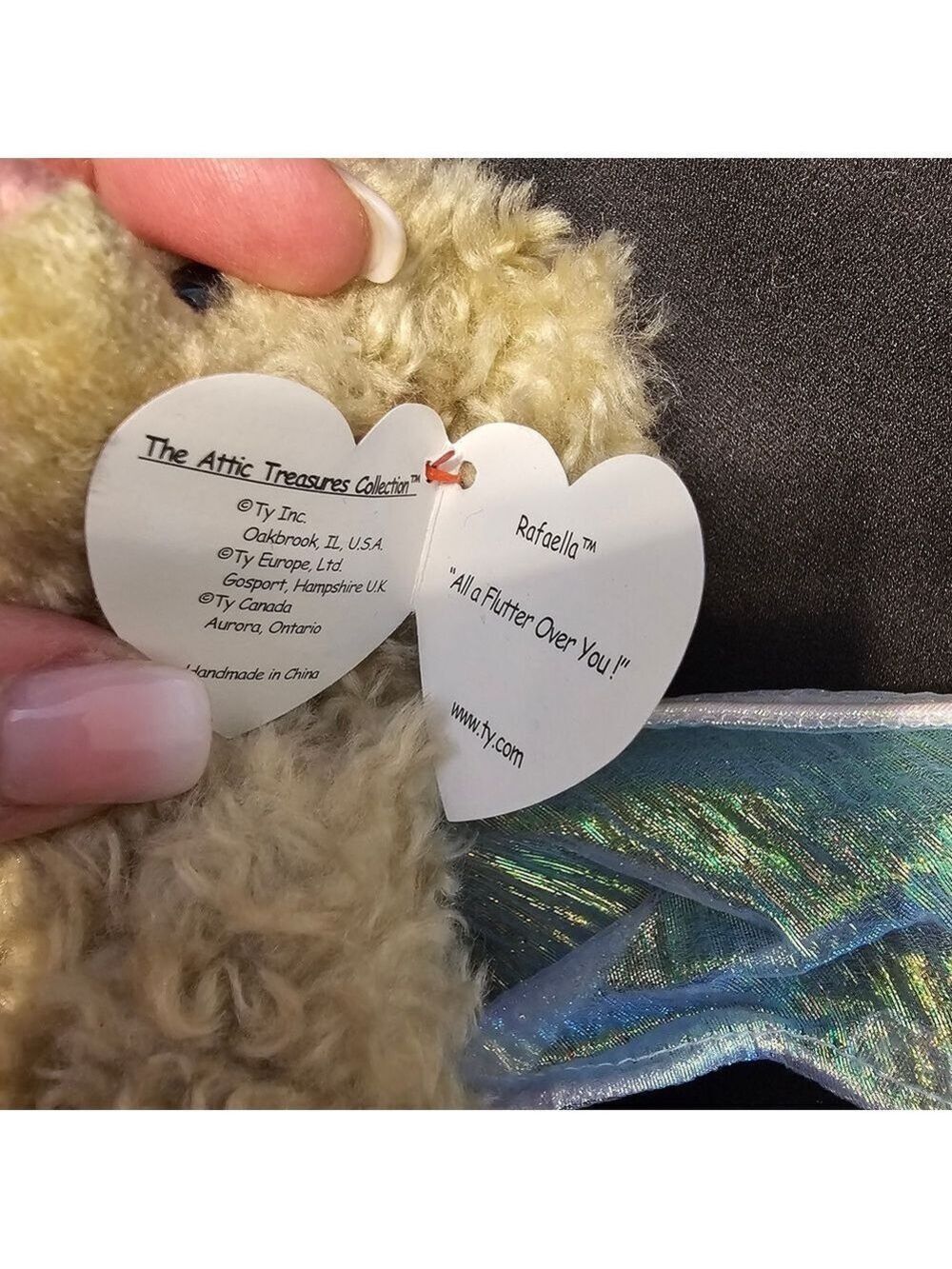 TY Attic Treasures Rafaella Fairy Bear Plush - Vintage - Picture 7 of 8